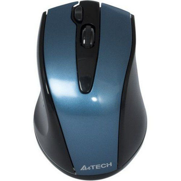 Мышь A4Tech G9-500F-4,  работа на любой поверхности, USB, опт, беспр, голубая