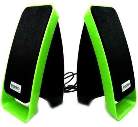 Колонки Enzatec SP307GR черный/зеленый, настольные, 2*2.5W, USB/3,5мм джек