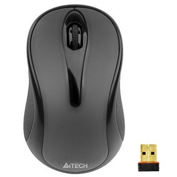 Мышь A4Tech G6-19 беспроводная  USB опт, серая
